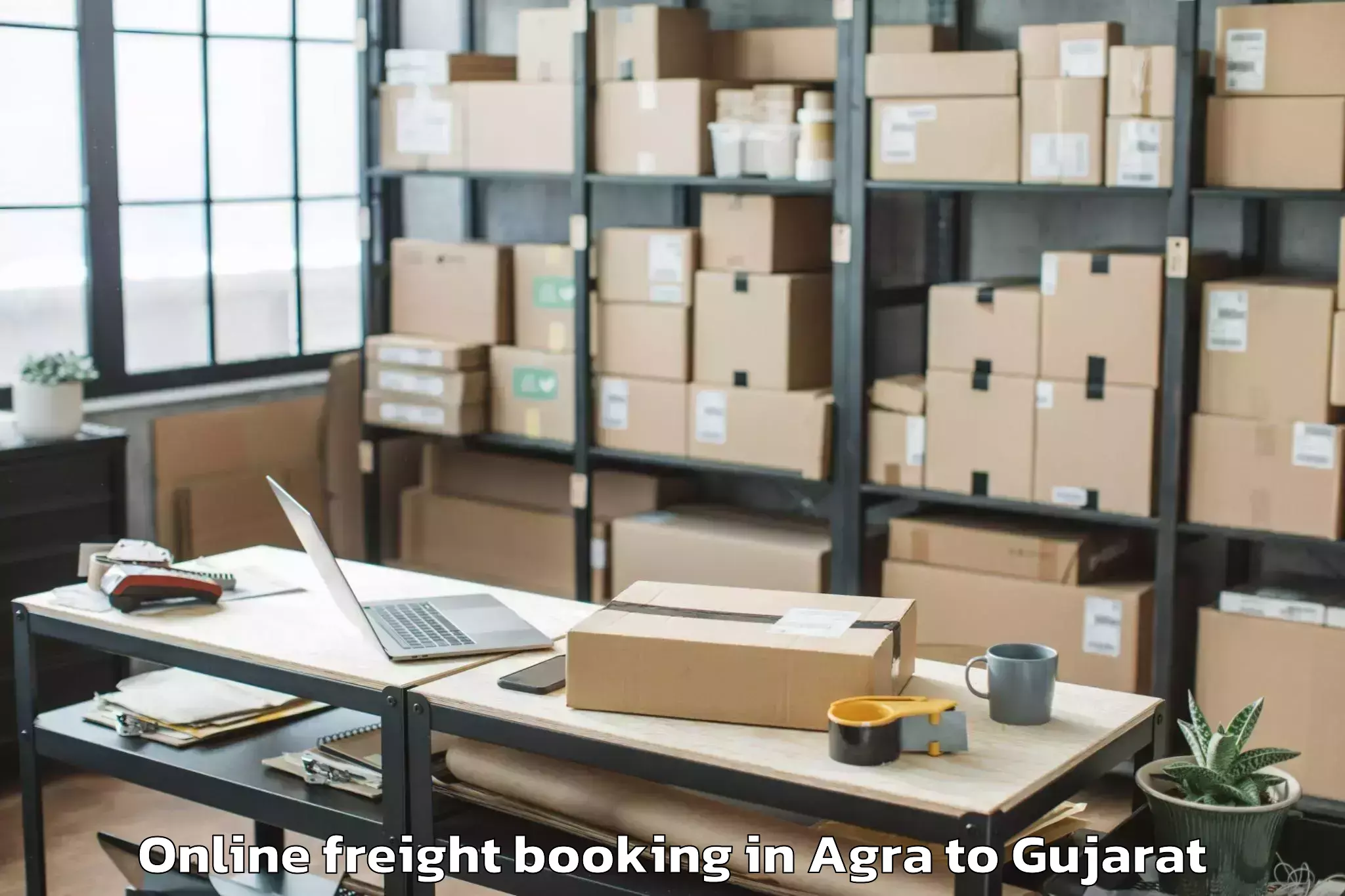 Trusted Agra to Pardi Online Freight Booking